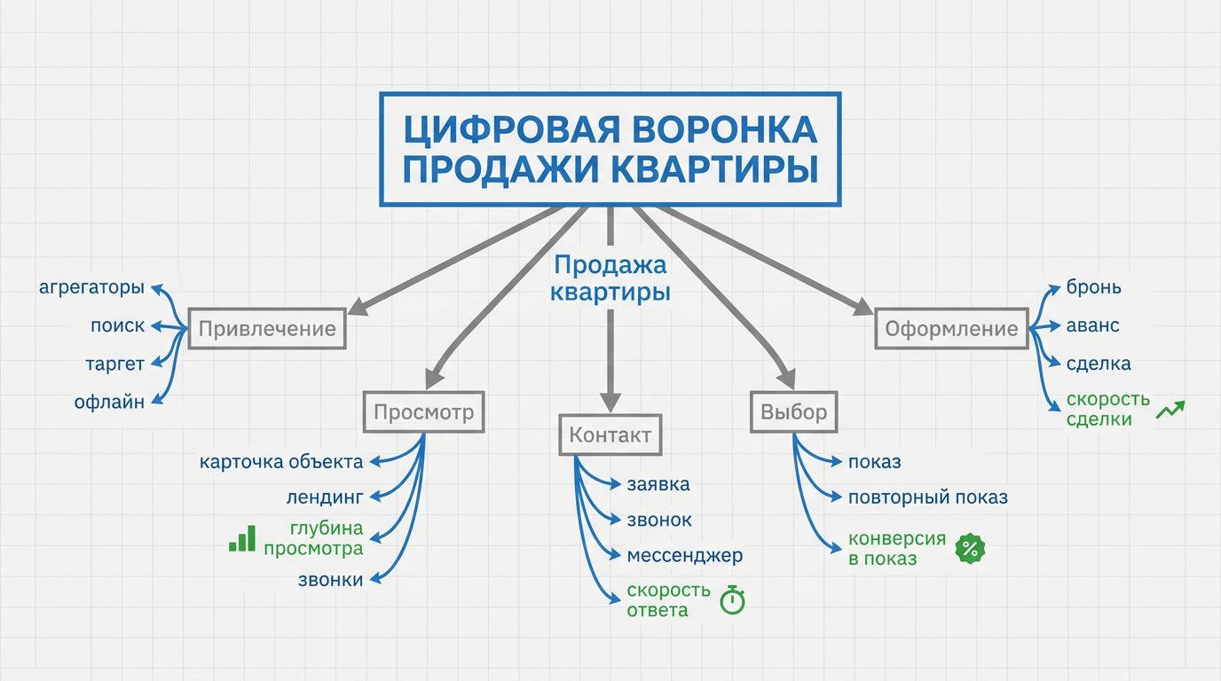 цифровая воронка при продаже квартиры